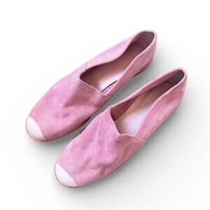 Donald J. Pliner Womens Pink Suede Leather Slip Ons Sz 7M NWOB Preppy Classy